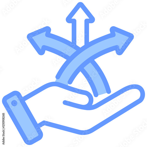 Flexibility Blue Icon