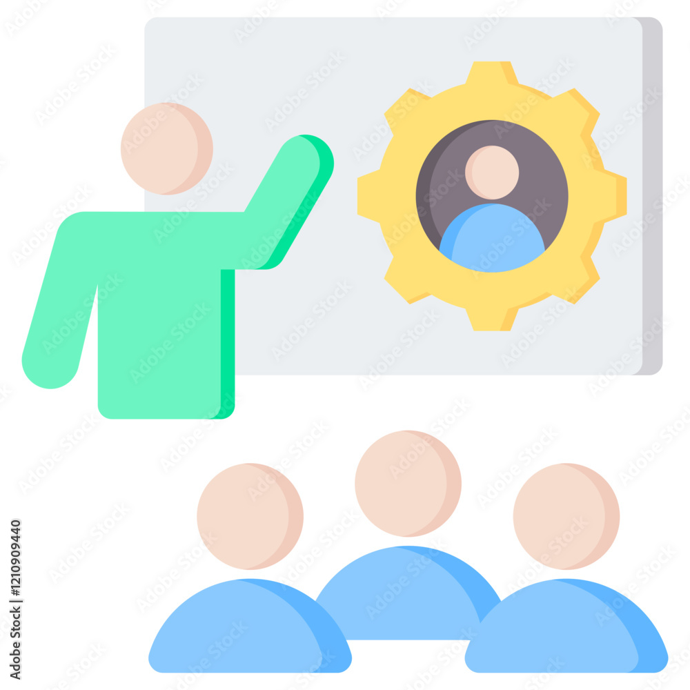 Training Flat Icon Training Flat Icon