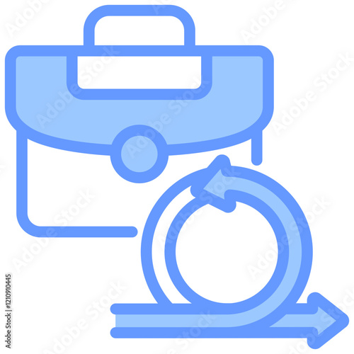 Agile Working Blue Icon