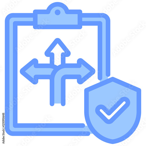 Flexibility Policy Blue Icon