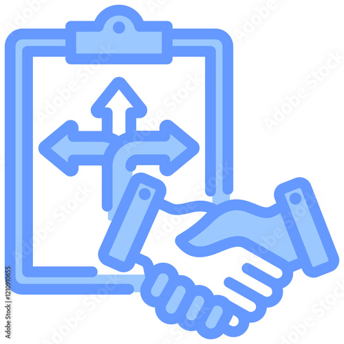 Flexibility Agreement Blue Icon