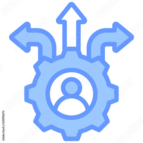 Flexible Roles Blue Icon