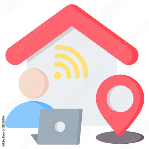 Remote Position Flat Icon
