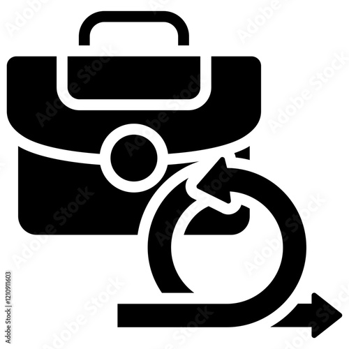 Agile Working Glyph Icon