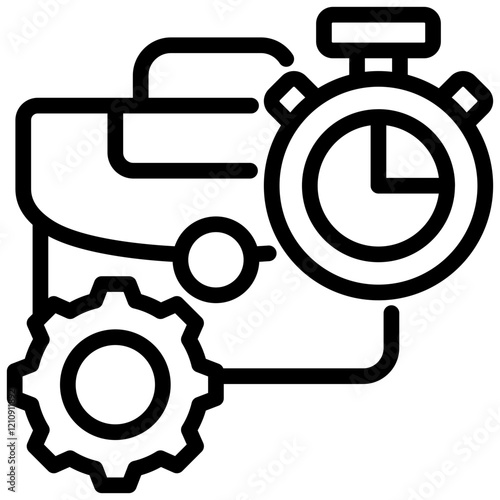 Part Time Outline Icon