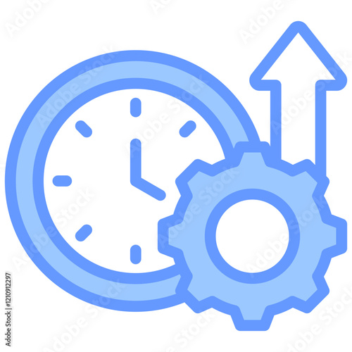 Efficiency Blue Icon