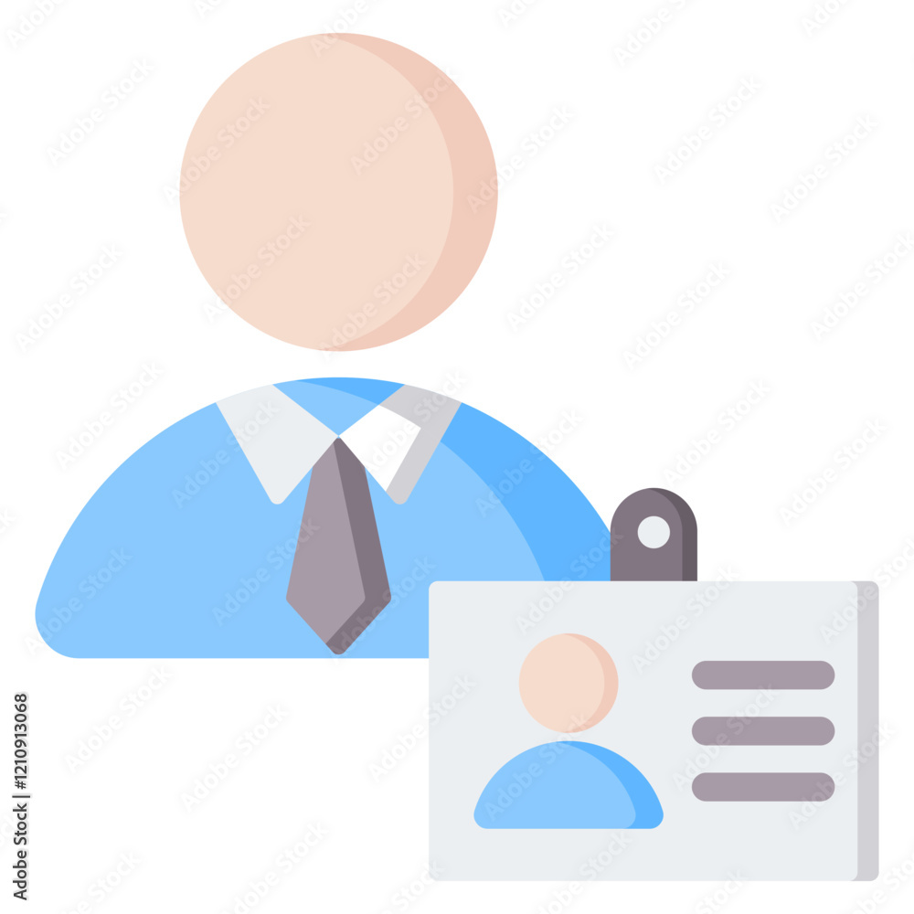 Fototapeta premium Employee Flat Icon