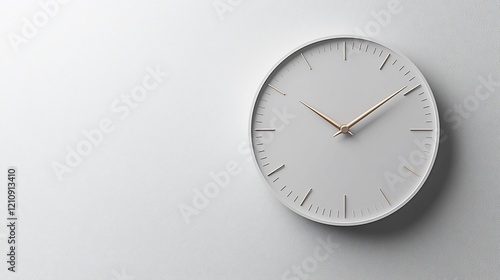 Wallpaper Mural Minimalist white clock on a white wall. Torontodigital.ca