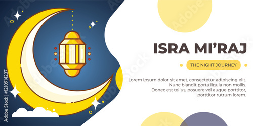 isra miraj background. vector illustration. night journey. can be used for banners, posters, and social media posts