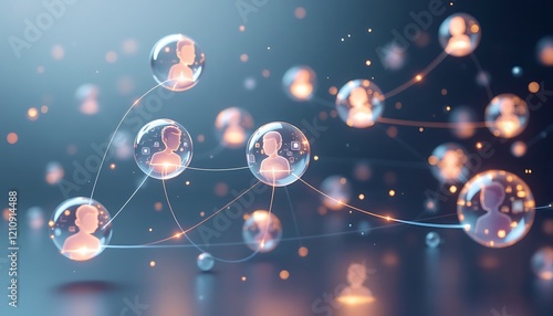 Wallpaper Mural Global Network: Interconnectedness and Digital Relationships Torontodigital.ca