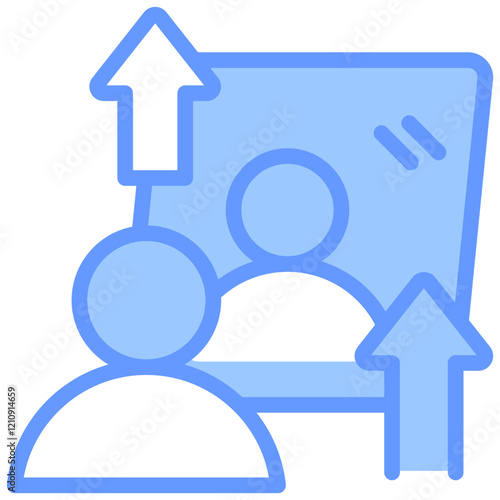 Self Reflection Blue Icon