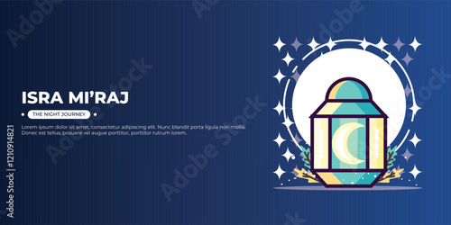isra miraj background. vector illustration. night journey. can be used for banners, posters, and social media posts