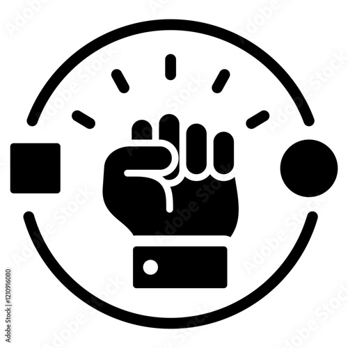 Radical Change Glyph Icon