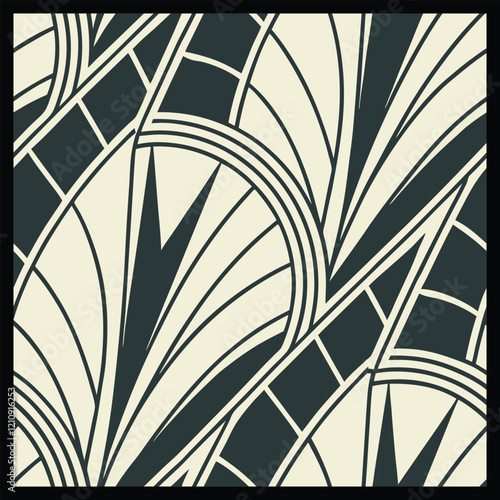 Seamless pattern. Modern stylish texture. Regularly repeating geometrical rhombuses. Vector element of graphic design. Seamless pattern in gold color on black background. Vector illustration.