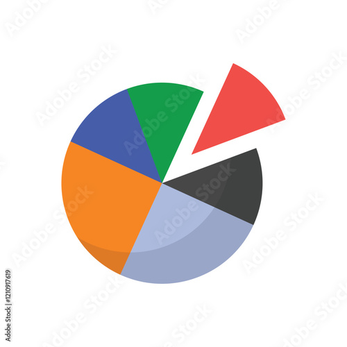 Free Download Pie Chart vector icon - GFXLoad