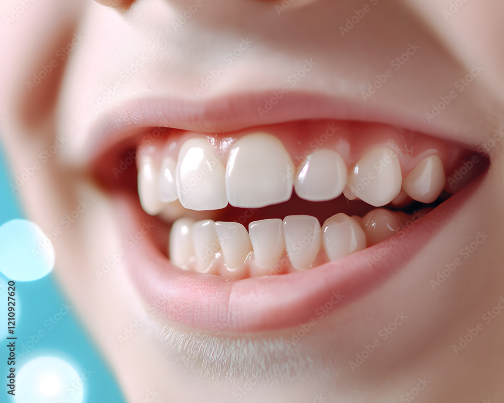 Fototapeta premium Close-up Photograph of Human Teeth and Gums