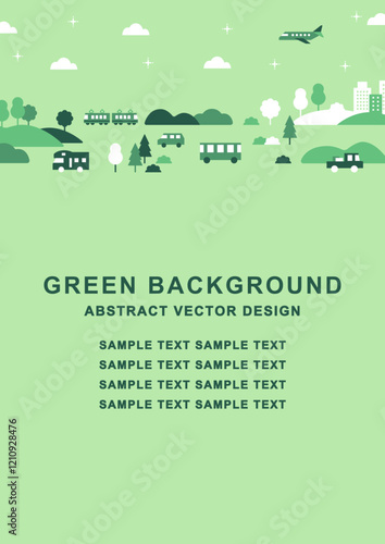 グリーンバックグラウンド｜エコ風景のデザイン