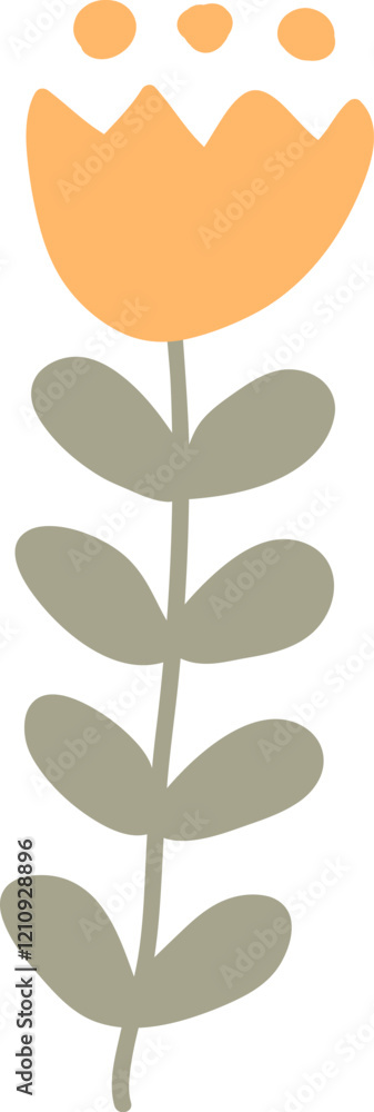 Blooming Flower On Stem Blooming Flower On Stem