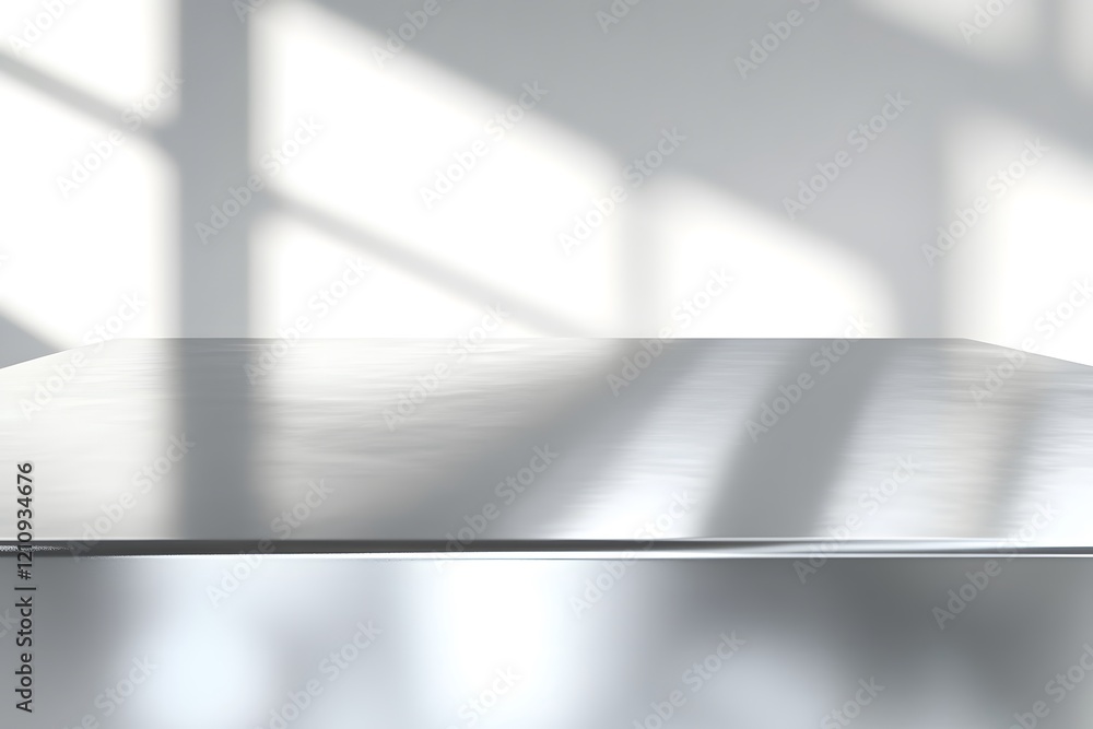 Obraz premium Grey Tabletop with Window Light Shadows