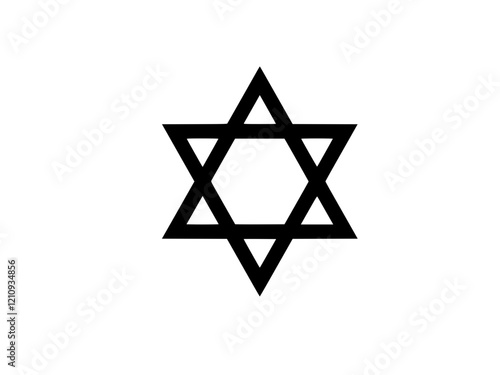 Hanukkah star of David silhouette-style vector illustration
