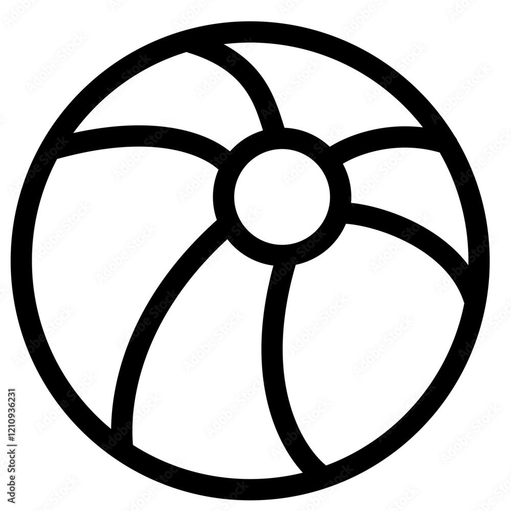 Outline icon of a beach ball in minimal design for summer themes. summer event poster, travel agency promotion, vacation ad. Fun. Play. Celebrating summer joy and carefree beach memories.
Outline icon of a beach ball in minimal design for summer themes. summer event poster, travel agency promotion, vacation ad. Fun. Play. Celebrating summer joy and carefree beach memories.