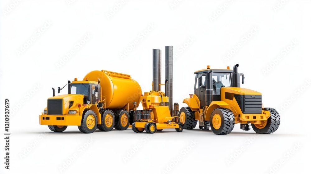 Heavy Machinery Collection with Yellow Construction Vehicles Heavy Machinery Collection with Yellow Construction Vehicles