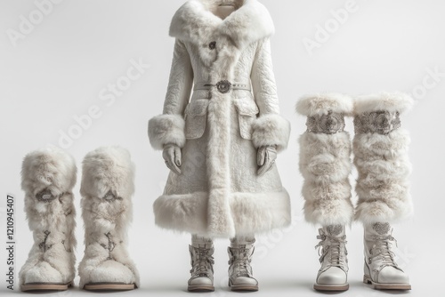 Elegant White Russian Fur Coat - Contemporary Fashion Statement Inspired by Russian Heritage