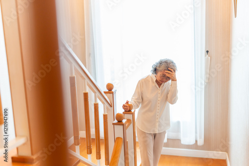 Photography Medical healthcare, stroke symptoms and health insurance in elderly people