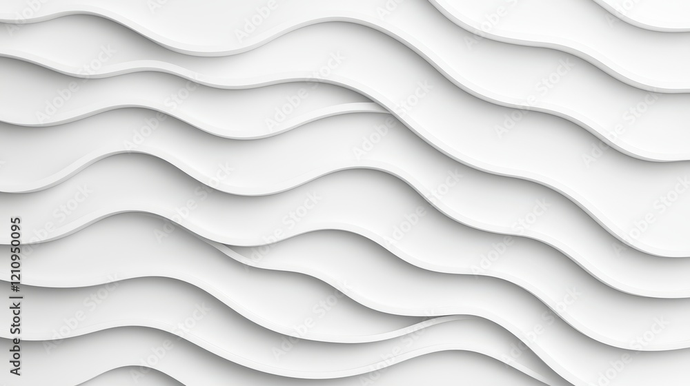 Obraz premium Abstract White Wave Pattern in Modern Design Aesthetic