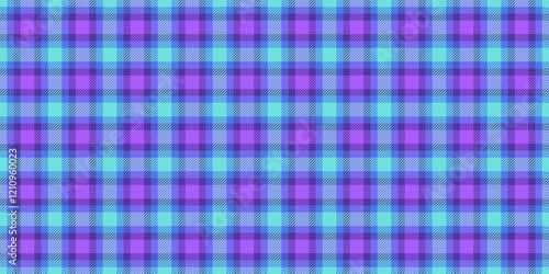 Vibrant pastel plaid pattern in teal, purple, and blue hues. Perfect for textile design, fashion, scrapbooking, website backgrounds, or any project needing a cheerful, modern texture.