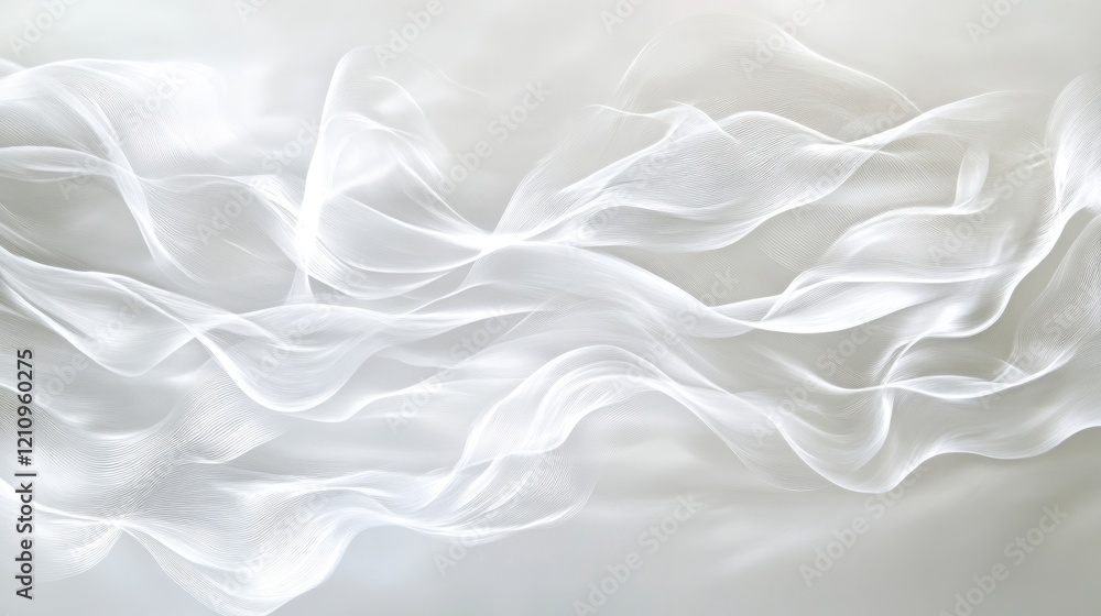 White fabric flowing, studio shot, soft background, design texture White fabric flowing, studio shot, soft background, design texture