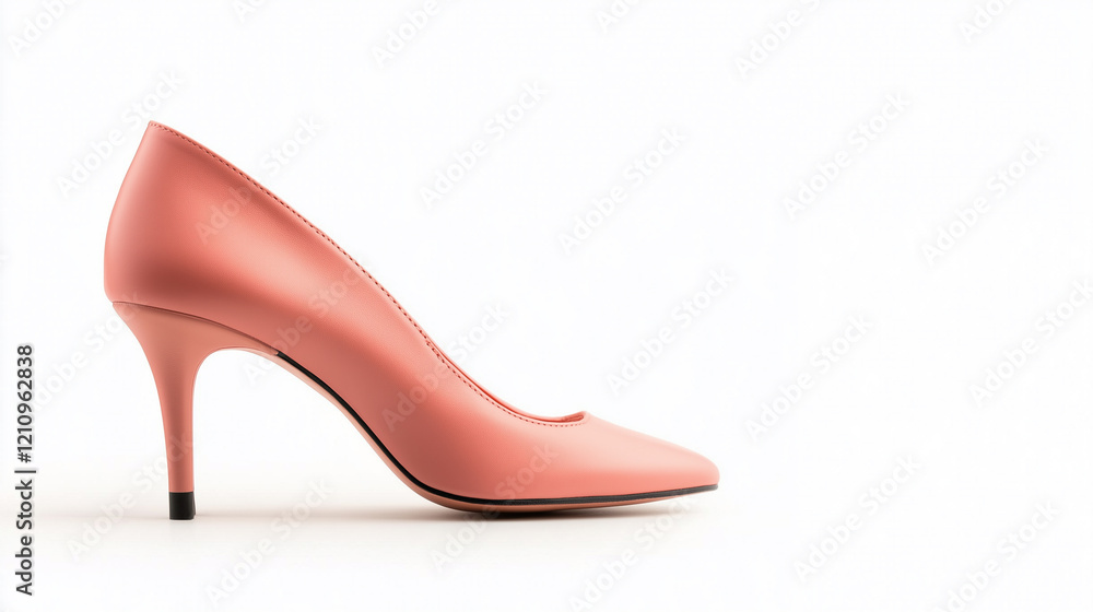 Elegant pink high heel shoe with sleek design and pointed toe. Perfect for formal occasions and stylish outfits. Elegant pink high heel shoe with sleek design and pointed toe. Perfect for formal occasions and stylish outfits.