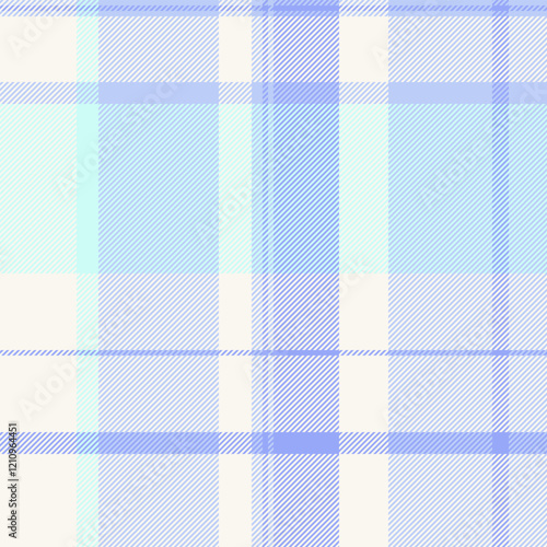 Yard pattern texture seamless, installing textile tartan check. Copy space vector background fabric plaid in light and sea shell colors.