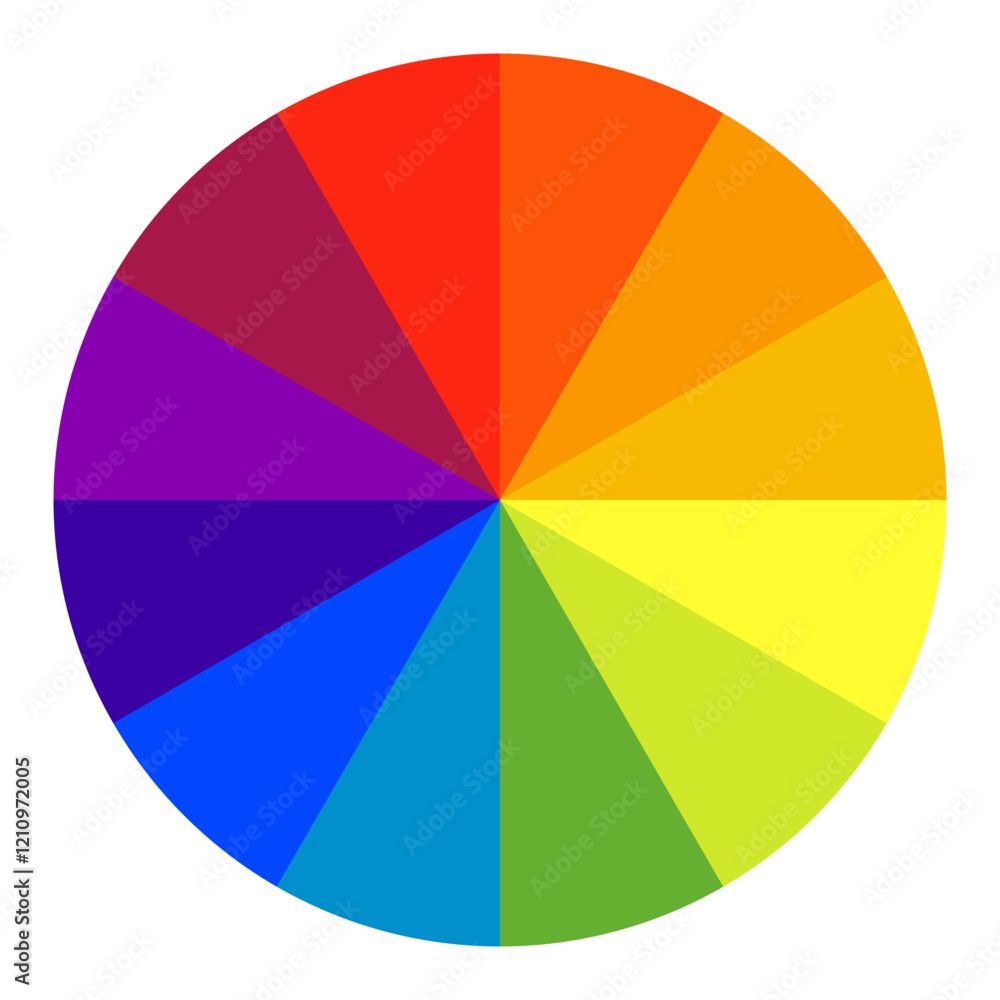 Muted Rainbow Wheel in Desaturated Hues