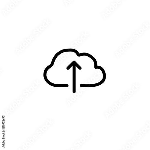 cloud computing widget vector, sign and symbol outline. mobile apps icon and technology symbol vector icon