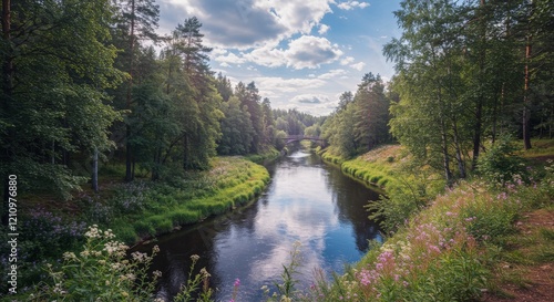mountain river in the forest