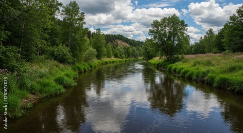 mountain river in the forest