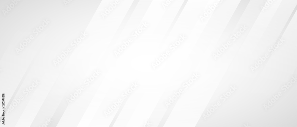 Abstract horizontal banner background with white and silver diagonal shape. Diagonal geometirc shape. Suit for presentation, cover, header, brochure, website. Vector ilustration Abstract horizontal banner background with white and silver diagonal shape. Diagonal geometirc shape. Suit for presentation, cover, header, brochure, website. Vector ilustration