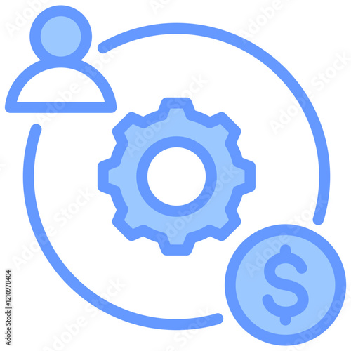 Conversion Blue Icon