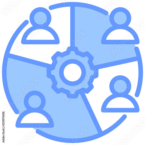 Segmentation Blue Icon