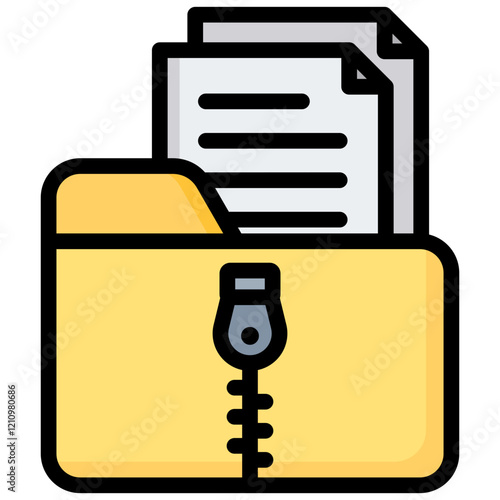 Compression Outline Color Icon