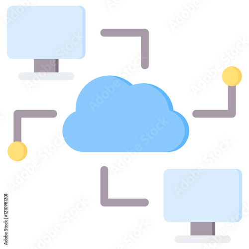 Distributed Computing Flat Icon
