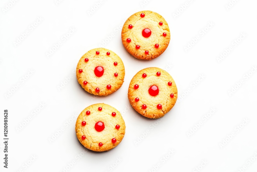 Tasty Christmas cookies with icing on white background, flat lay. Space for text. Tasty Christmas cookies with icing on white background, flat lay. Space for text.