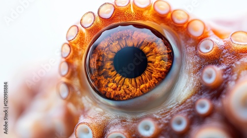 A Close Up Of An Octopuss Eye And Tentacles photo