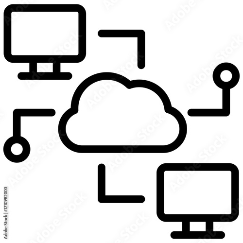 Distributed Computing Outline Icon