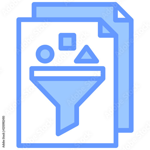 Data Curration Blue Icon