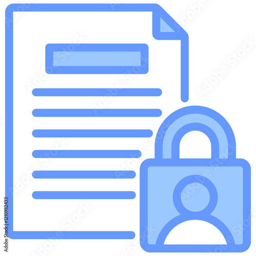 Data Privacy Blue Icon