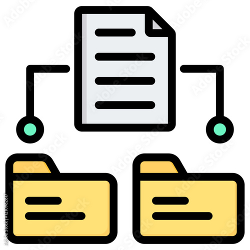 Data Redundancy Outline Color Icon