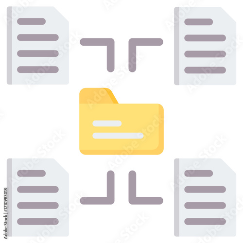 Data Modeling Flat Icon