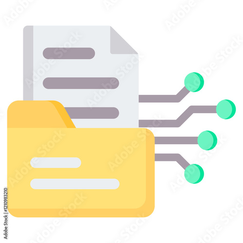 Data Aggregation Flat Icon